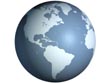 big blue sea globe - powerpoint graphics