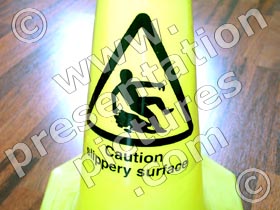 caution slippery floor - powerpoint graphics