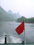 china flag on lijiang river - powerpoint graphics