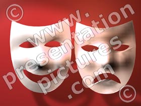comedy tragedy masks - powerpoint graphics