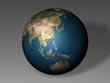 earth globe asia - powerpoint graphics