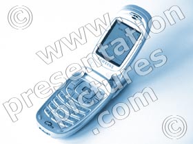 flip cell phone - powerpoint graphics