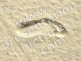 footprint in the sand - powerpoint graphics
