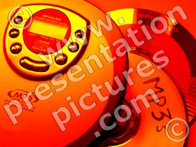 mp3 cd player - powerpoint graphics