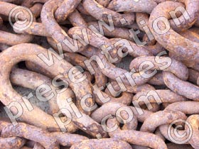 rusty chains - powerpoint graphics
