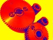 smooth running cogs - powerpoint graphics