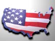 usa map flag - powerpoint graphics