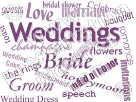 wedding keywords - powerpoint graphics